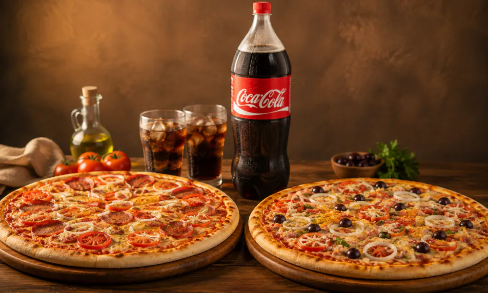 2 Pizzas Grandes + Refri 2L
